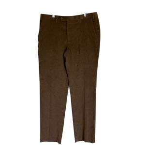 Lauren‎ Ralph Lauren Mens Corduroy Pant Size 35/30 Brown Flat Front Straight Leg